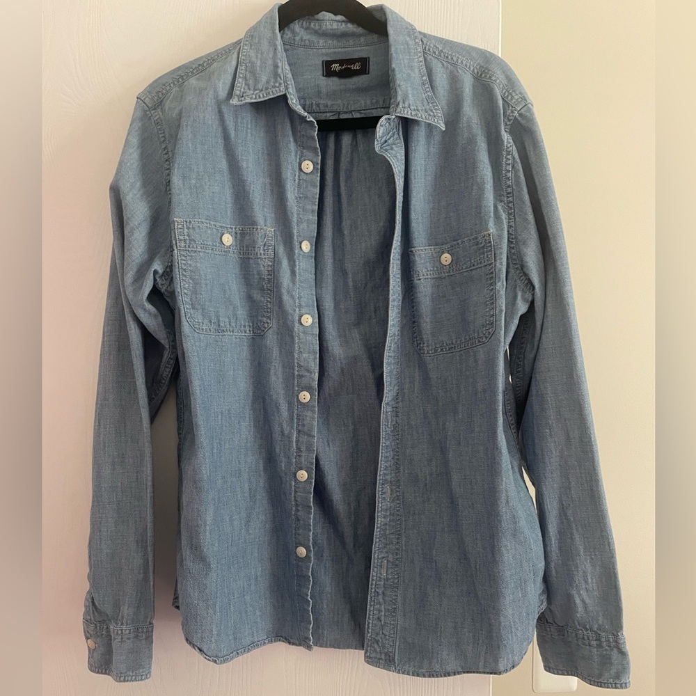 Madewell Light Blue Casual Button Down Shirt